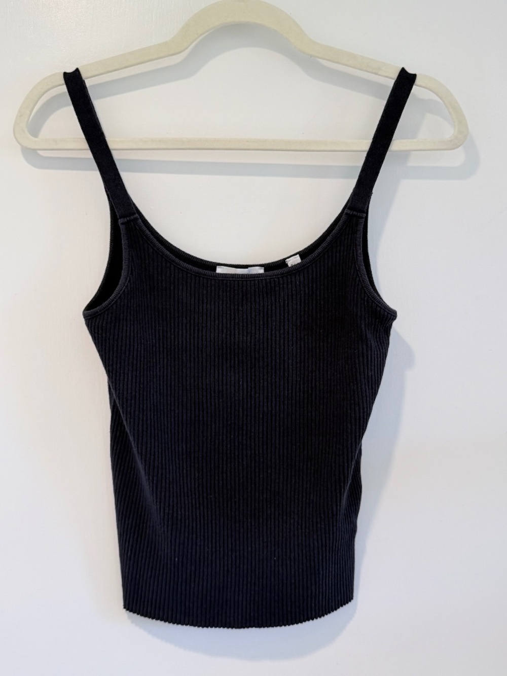 Vince Ribbed Scoop Neck Cami Tank Navy Blue Size M EUC